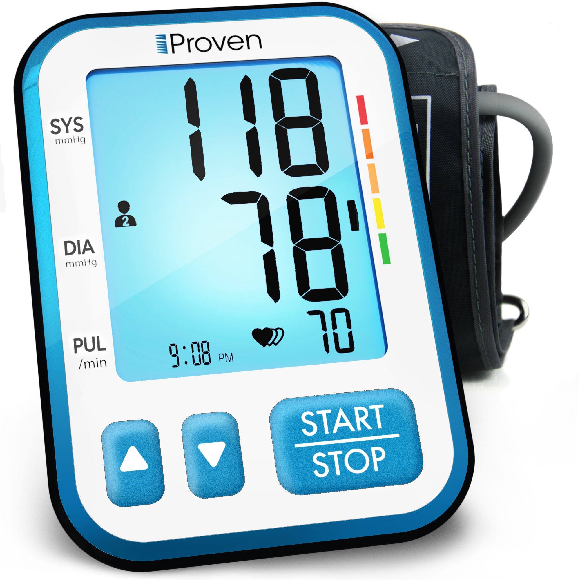iProven BPM-656 Home Blood Pressure Monitor - Digital Blood Pressure Meter  with Upper Arm Cuff - Large Screen with Backlight - 120-reading Memory