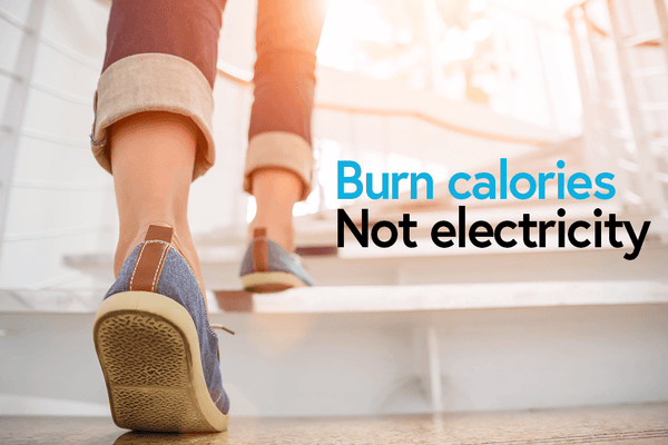 On National Take The Stairs Day, We Burn Calories Not Electricity