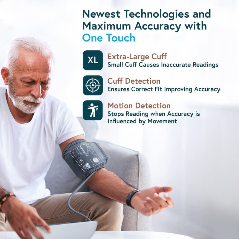 Blood Pressure Monitor-Upper Arm Cuff, Extra Large Cuff Upper Arm