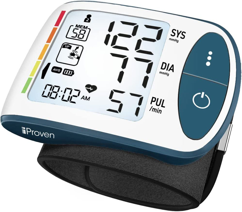 New IPROVEN BPM-417 - Wrist Blood Pressure Monitor for Home Use - Digital Heart Rate & Large Blood Pressure Wrist Cuff - Real Time BP Reading with Wrist Guide Indicator - Movement Sensor & Backlight