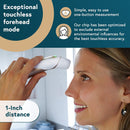 iProven DMT-77 No-Touch Forehead Thermometer for Adults, Kids, Babies [Superior Accuracy, Upgraded Fever Alarm, Quiet Vibration Alerts] Digital Infrared Baby Thermometer with Ear Mode, Hypothermia Alarm