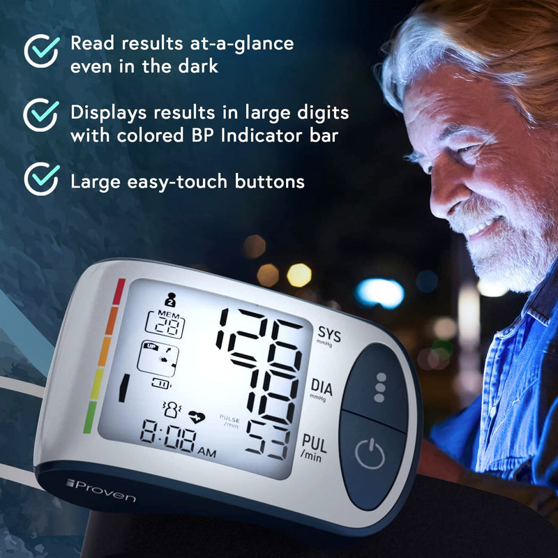Easy@Home Digital Upper Arm Blood Pressure Monitor and Heart Beat/Pulse