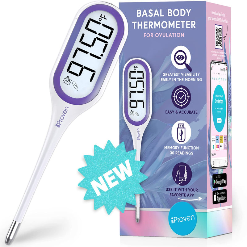 New iProven Basal Body Thermometer for Ovulation Tracking - BBT with E