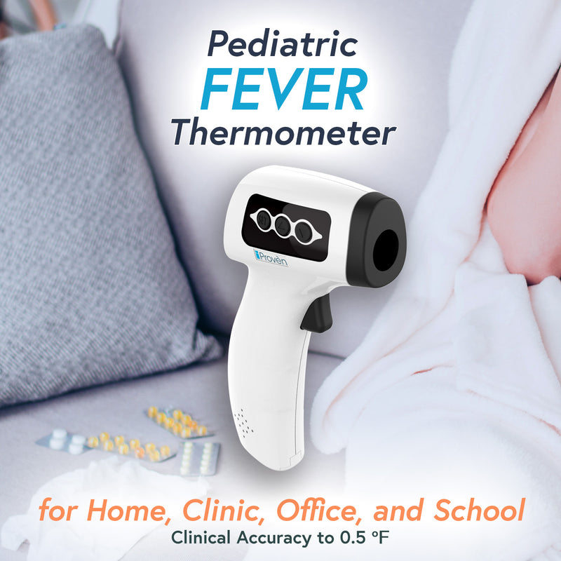 iProven No Touch Infrared Thermometer for home and professional usage. Thermometer for fever. Clinical Accuracy to 0.5 Fahrenheit 