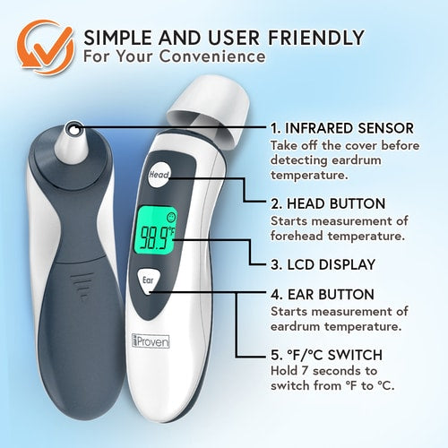 ear and temporal thermometer instructions