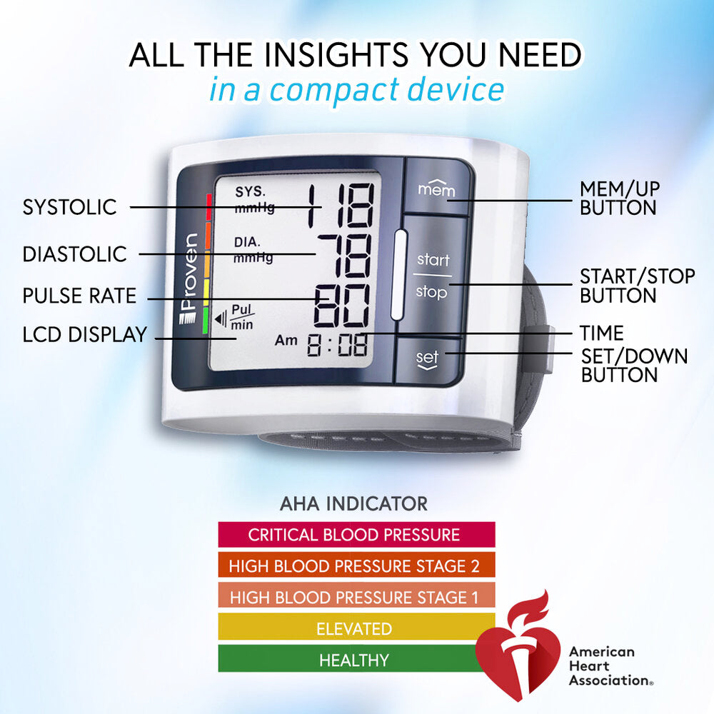 iProvèn Wrist Blood Pressure Monitor Watch - Digital Home Blood